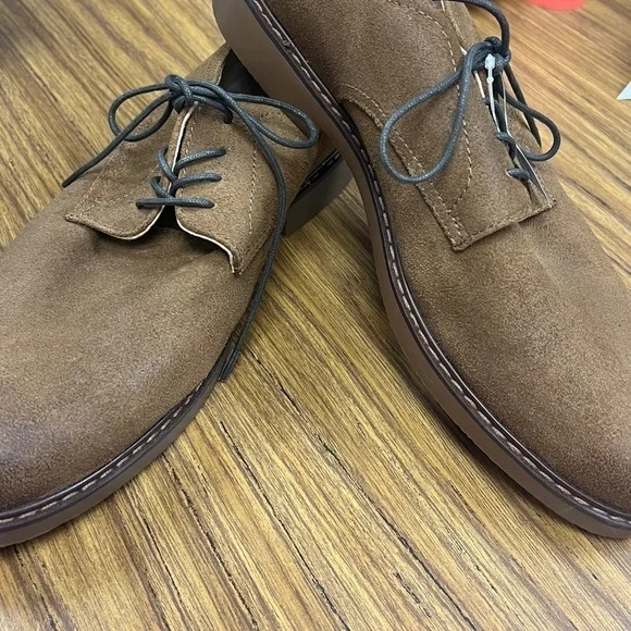 Banana Republic Espresso Suede Business Casual Derby Oxford Style Leather Shoes